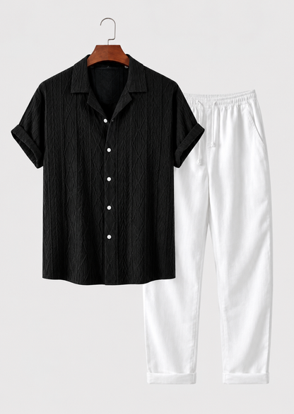 Men's Summer Shirt & Trousers Set | Men's Co-Ord | Relaxed Fit | Steven & Levon