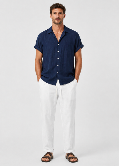 Men's Summer Shirt & Trousers Set | Men's Co-Ord | Relaxed Fit | Steven & Levon