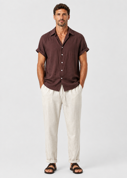 Men's Summer Shirt & Trousers Set | Men's Co-Ord | Relaxed Fit | Steven & Levon