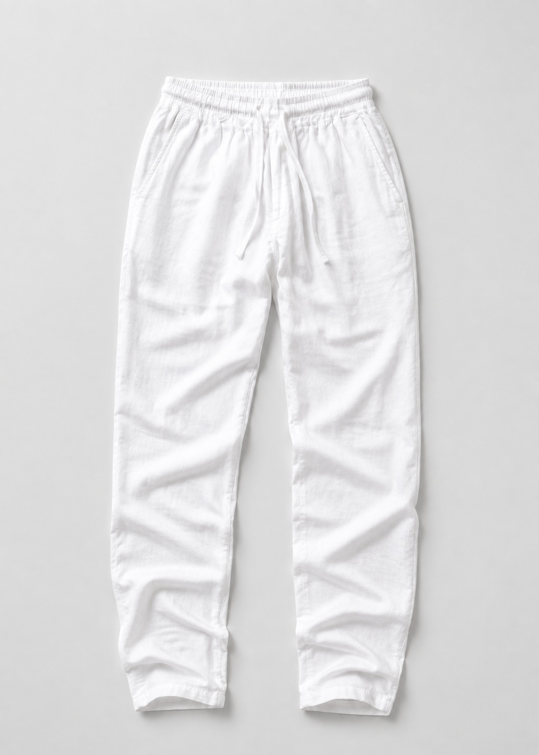 Men's Cotton-Polyester Blend Trousers | Elasticated Waist & Drawstring | Lightweight Casual Pants | Steven & Levon