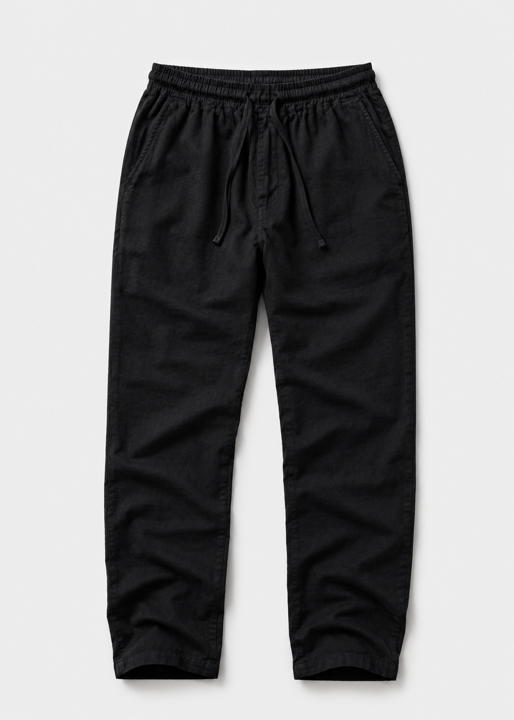 Men's Cotton-Polyester Blend Trousers | Elasticated Waist & Drawstring | Lightweight Casual Pants | Steven & Levon