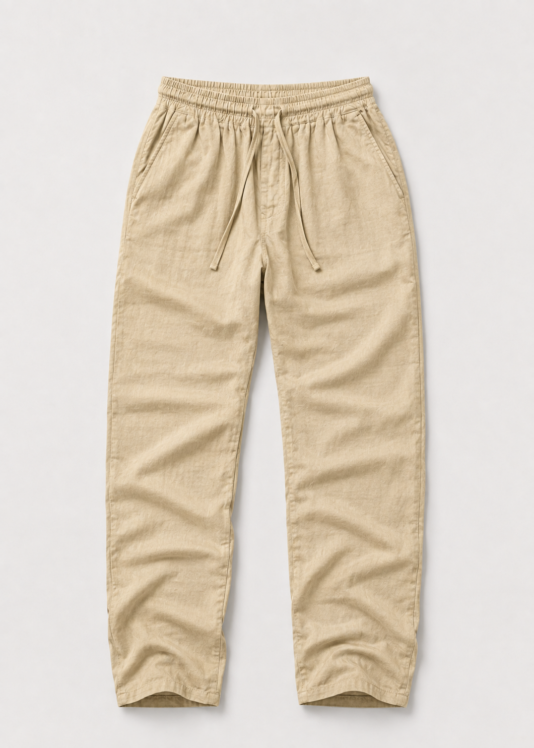 Men's Cotton-Polyester Blend Trousers | Elasticated Waist & Drawstring | Lightweight Casual Pants | Steven & Levon
