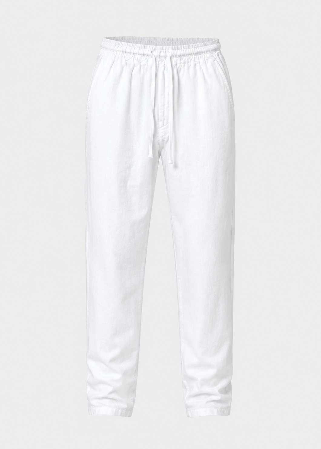 Men's Cotton-Polyester Blend Trousers | Elasticated Waist & Drawstring | Lightweight Casual Pants | Steven & Levon