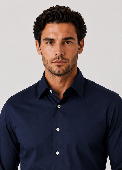 Long Sleeve Shirt | Men | Tailored Fit | Breathable Casual Smart Shirt | Steven & Levon