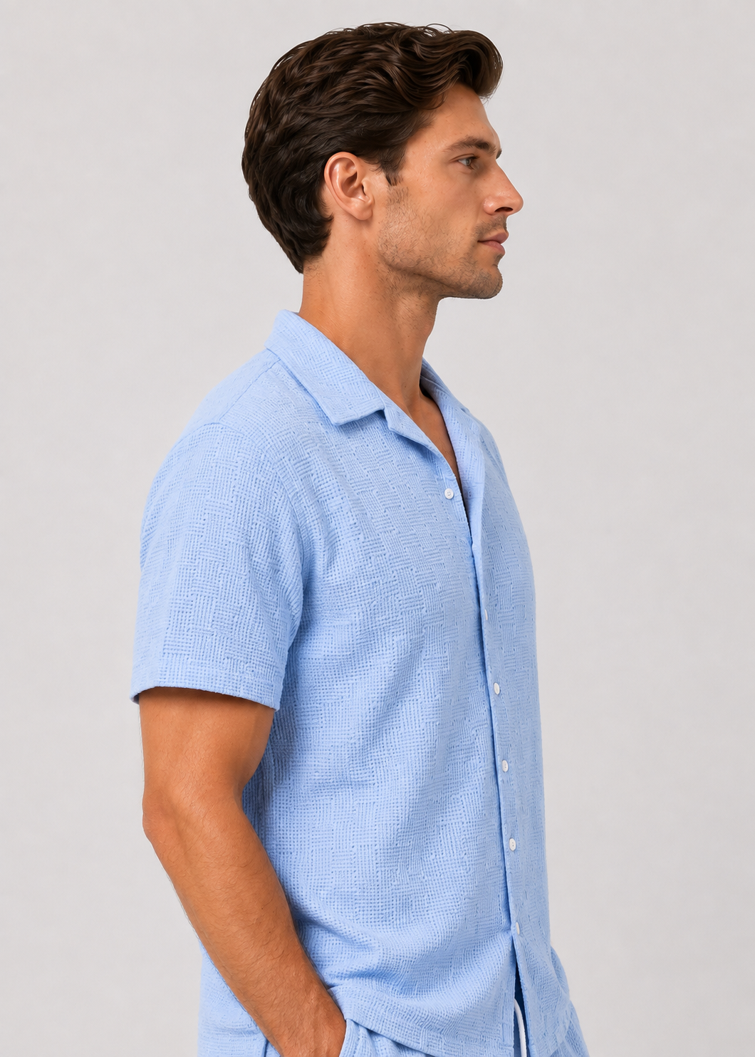 Men's Short Sleeve Shirt and Shorts Set | Co-Ord Set | Men | Polyester | Steven & Levon