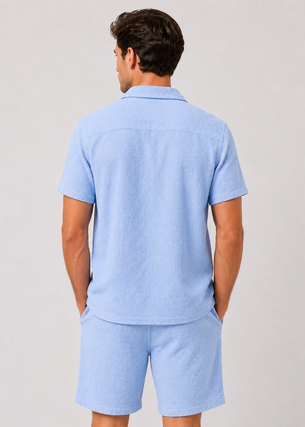 Men's Short Sleeve Shirt and Shorts Set | Co-Ord Set | Men | Polyester | Steven & Levon