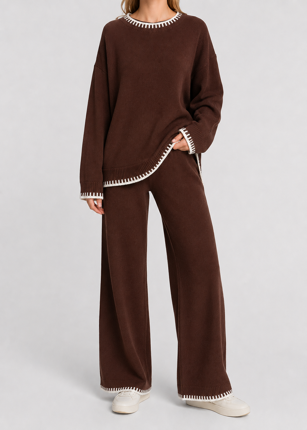 Women’s Soft Knitted Lounge Set | Women | Knitted Two Piece Co-Ord | Soft Comfortable Loungewear | Steven & Levon