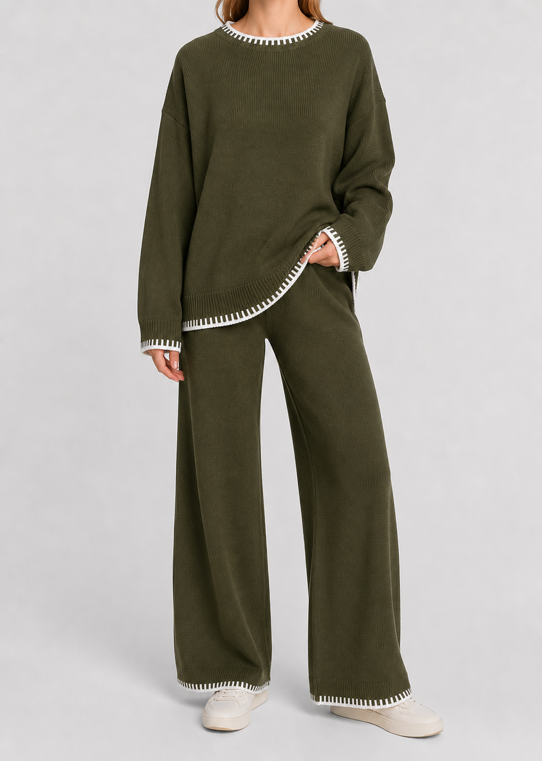 Women’s Soft Knitted Lounge Set | Women | Knitted Two Piece Co-Ord | Soft Comfortable Loungewear | Steven & Levon