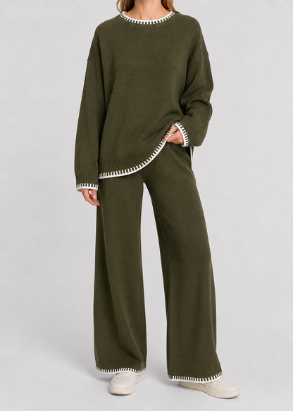 Women’s Soft Knitted Lounge Set | Women | Knitted Two Piece Co-Ord | Soft Comfortable Loungewear | Steven & Levon
