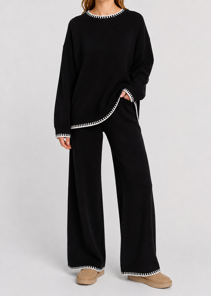 Women’s Soft Knitted Lounge Set | Women | Knitted Two Piece Co-Ord | Soft Comfortable Loungewear | Steven & Levon