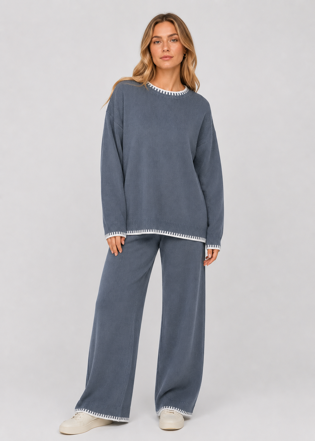 Women’s Soft Knitted Lounge Set | Women | Knitted Two Piece Co-Ord | Soft Comfortable Loungewear | Steven & Levon