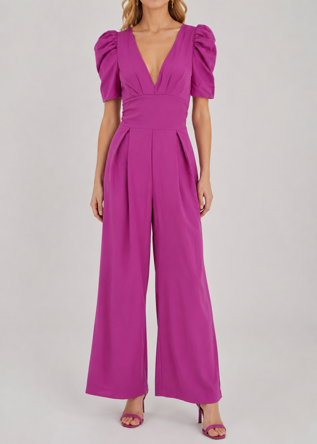 Women's Maxi Jumpsuit | Polyester | Wide Leg | Formal Evening Wear | Elegant Styles | Steven & Levon
