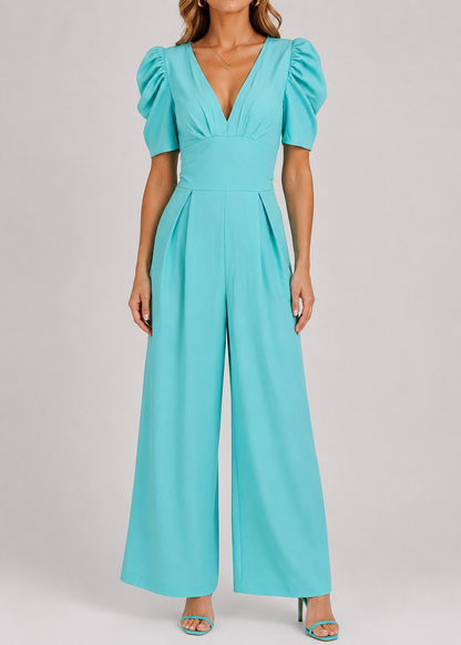 Women's Maxi Jumpsuit | Polyester | Wide Leg | Formal Evening Wear | Elegant Styles | Steven & Levon