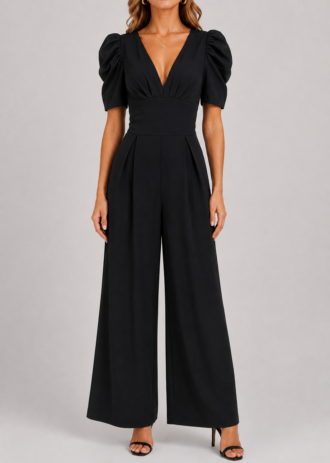 Women's Maxi Jumpsuit | Polyester | Wide Leg | Formal Evening Wear | Elegant Styles | Steven & Levon