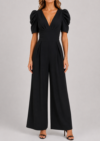 Women's Maxi Jumpsuit | Polyester | Wide Leg | Formal Evening Wear | Elegant Styles | Steven & Levon