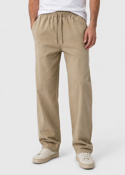Men's Drawstring Trousers | Polyester | Lightweight Relaxed Fit Pants | Steven & Levon