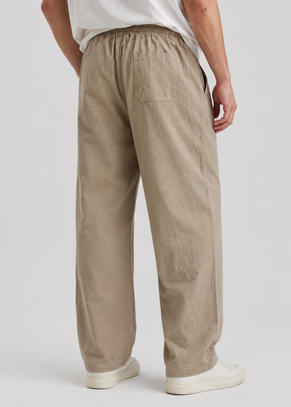 Men's Drawstring Trousers | Polyester | Lightweight Relaxed Fit Pants | Steven & Levon