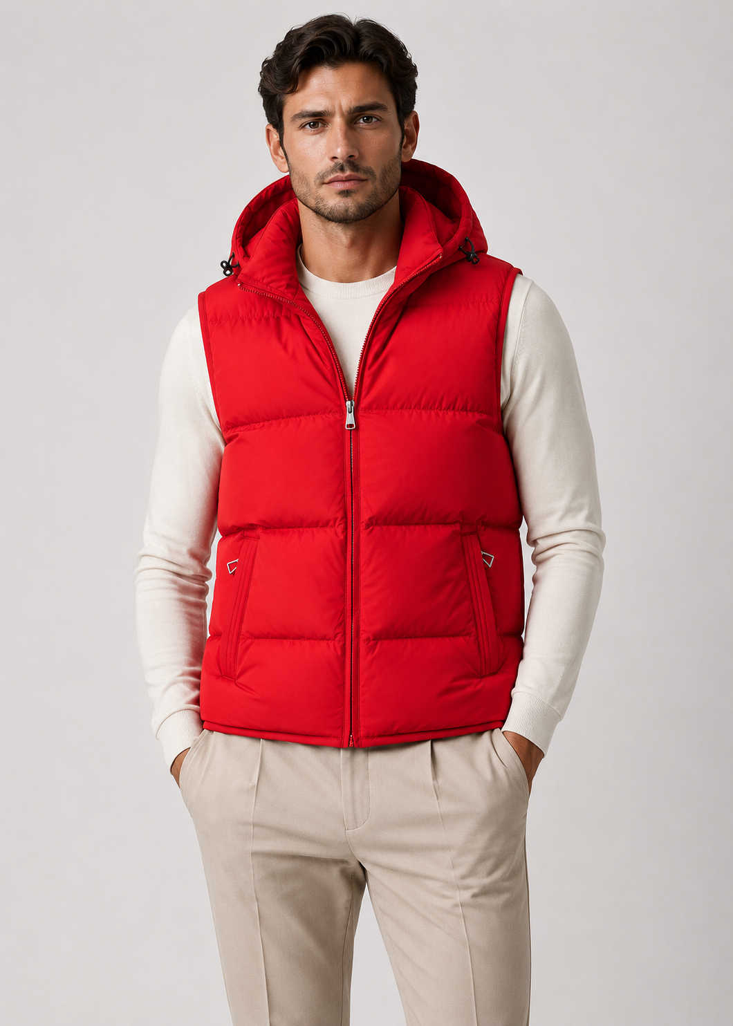Men's Padded Hooded Bodywarmer | Quilted Gilet | Lightweight | Warm Insulated | Steven & Levon