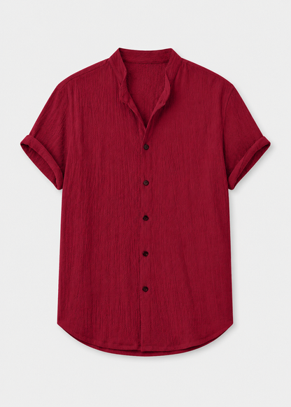 Men's Linen Short Sleeve V-Neck Shirt | Men | Breathable Lightweight | Casual Summer Beach Top | Steven & Levon