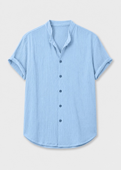 Men's Linen Short Sleeve V-Neck Shirt | Men | Breathable Lightweight | Casual Summer Beach Top | Steven & Levon