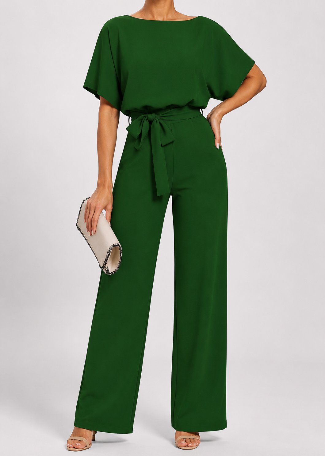 Women's Simple Chic Jumpsuit | Lightweight Polyester Blend | Relaxed Fit | Everyday Wear | Steven & Levon