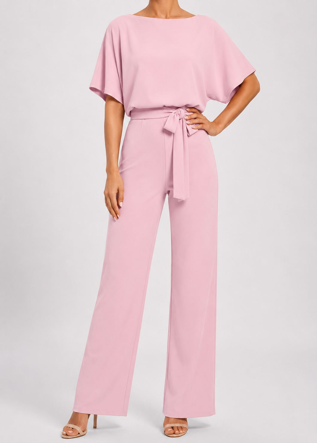 Women's Simple Chic Jumpsuit | Lightweight Polyester Blend | Relaxed Fit | Everyday Wear | Steven & Levon