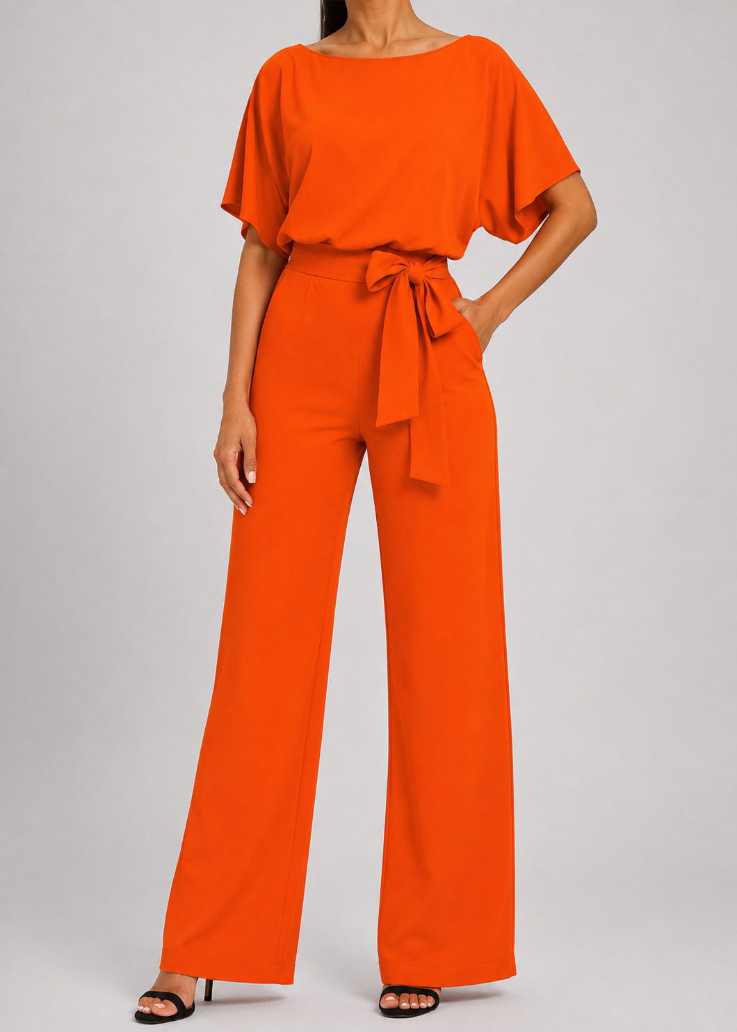Women's Simple Chic Jumpsuit | Lightweight Polyester Blend | Relaxed Fit | Everyday Wear | Steven & Levon