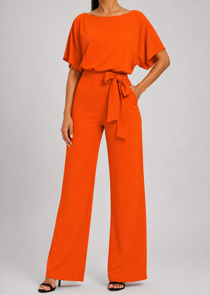 Women's Simple Chic Jumpsuit | Lightweight Polyester Blend | Relaxed Fit | Everyday Wear | Steven & Levon