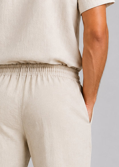Men's Linen Summer 2-Piece Set | Men's Co-Ord | Breathable Outfit | Steven & Levon
