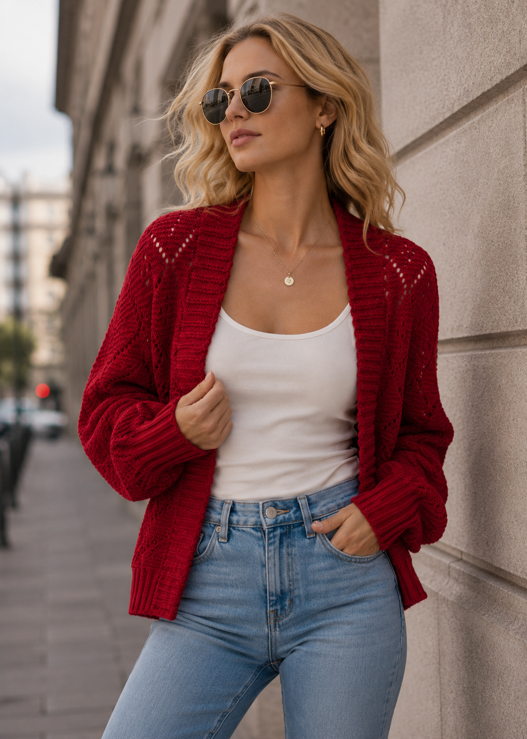 Premium Knit Cardigan | Women | Button Front | Faux Cashmere | Versatile Casual Wear | Steven & Levon