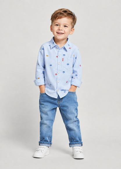 Bento | Toddler Boys Outfit Set | Cotton Shirt & Pants | 12 months-8 years | Spring & Autumn | Steven & Levon