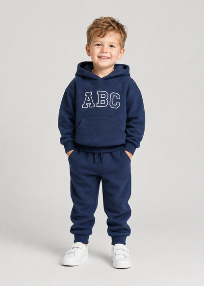 Boys Hoodie & Tracksuit Set | Fur Lined | 2-Piece Sweatshirt & Pants | Winter Wear | Steven & Levon