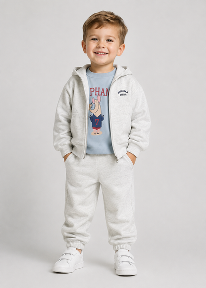 Caden | Kids Hooded Tracksuit Set | Unisex | Composite Cotton | 2-Piece Top & Pants | Steven & Levon