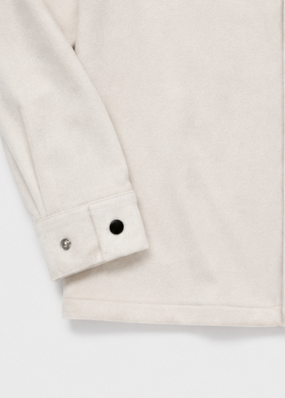 Men's Thickened Shirt Jacket | Polyester Overshirt | Chest Pockets | Casual Layering | Steven & Levon