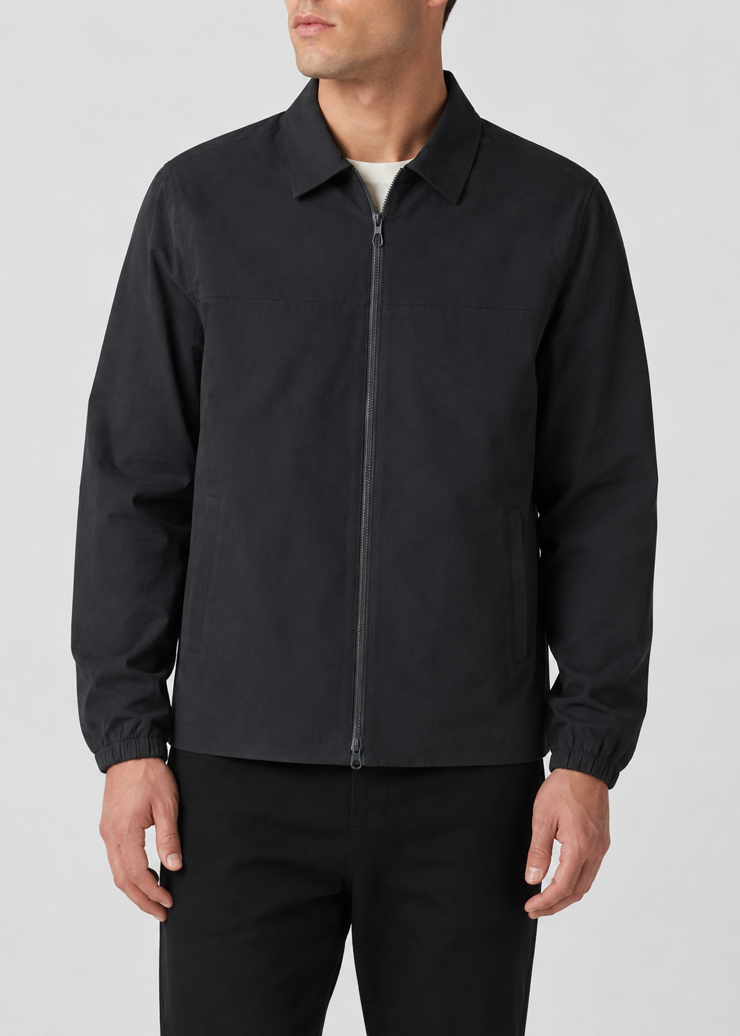 Men's Classic Harrington Jacket | Zip Front | Lightweight Nylon | Stand Collar | Steven & Levon