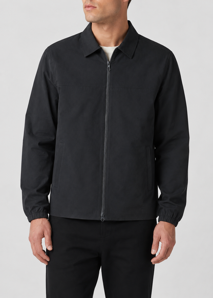 Men's Classic Harrington Jacket | Zip Front | Lightweight Nylon | Stand Collar | Steven & Levon