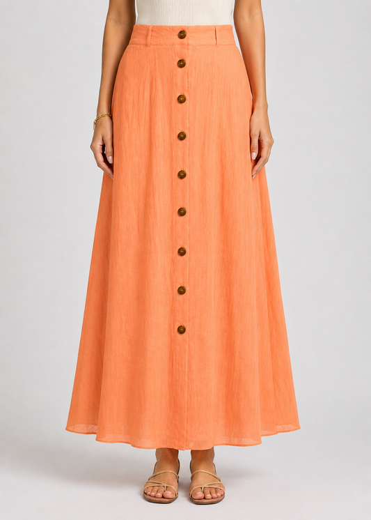 Elegant Long Maxi Skirt | Women | High Waist | Flowy A-Line | Casual & Occasion Wear | Steven & Levon