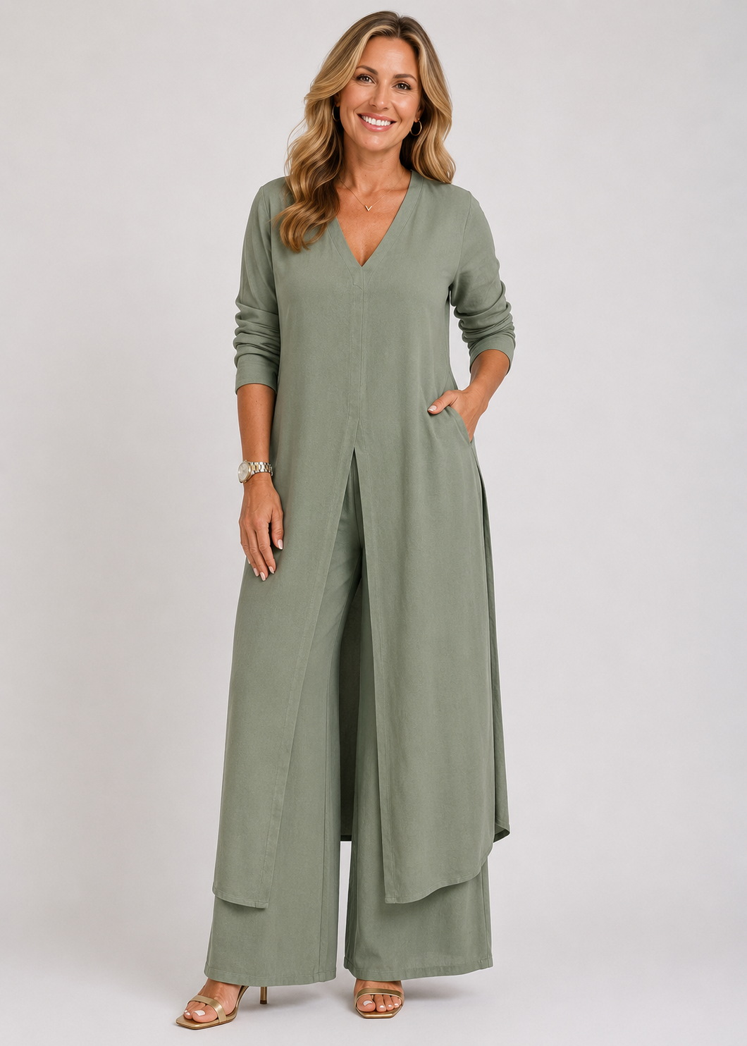 Cosima Women's Wide Leg Co-ord Set | Lightweight Two Piece Summer Outfit | Steven & Levon