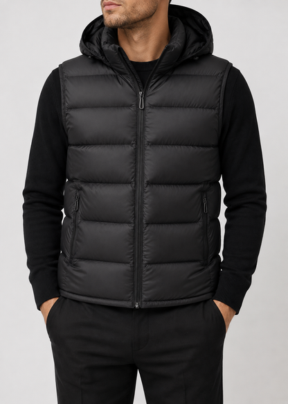 Men's Padded Bodywarmer Vest | Quilted Gilet | Zip Front | Warm Insulated | Steven & Levon