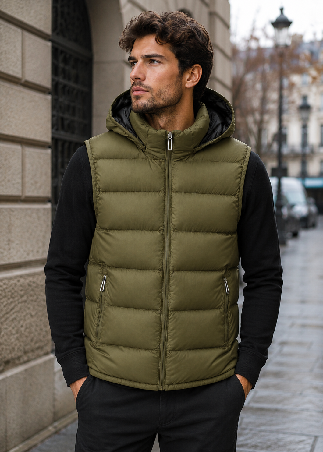 Men's Padded Bodywarmer Vest | Quilted Gilet | Zip Front | Warm Insulated | Steven & Levon