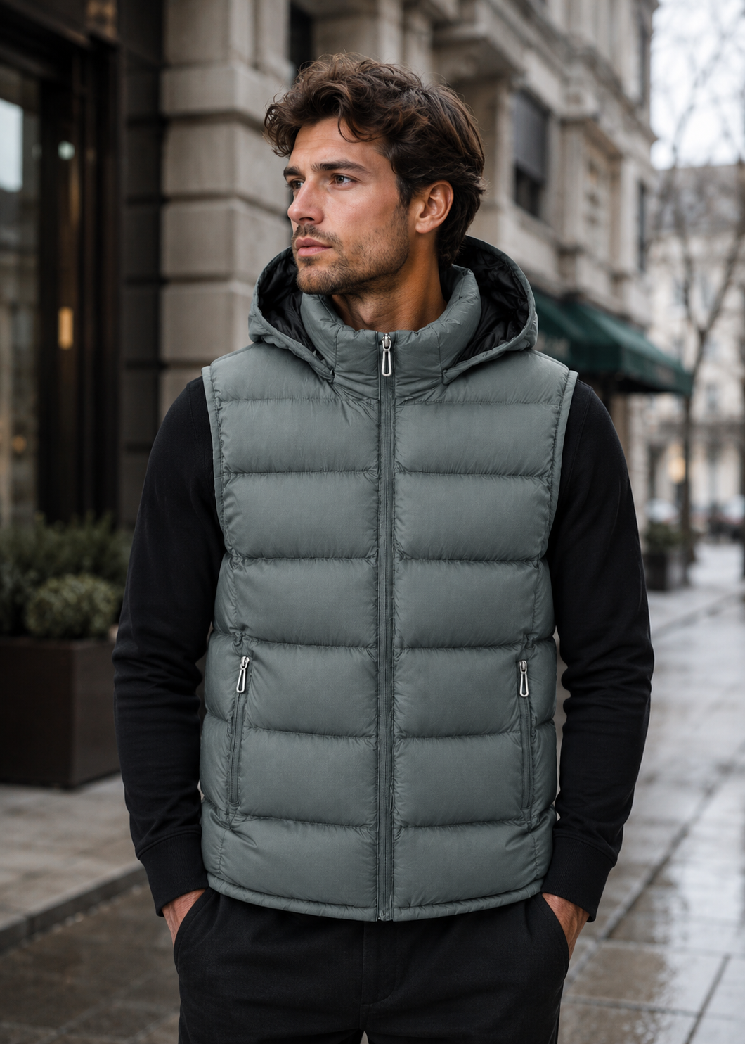 Men's Padded Bodywarmer Vest | Quilted Gilet | Zip Front | Warm Insulated | Steven & Levon