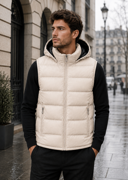 Men's Padded Bodywarmer Vest | Quilted Gilet | Zip Front | Warm Insulated | Steven & Levon