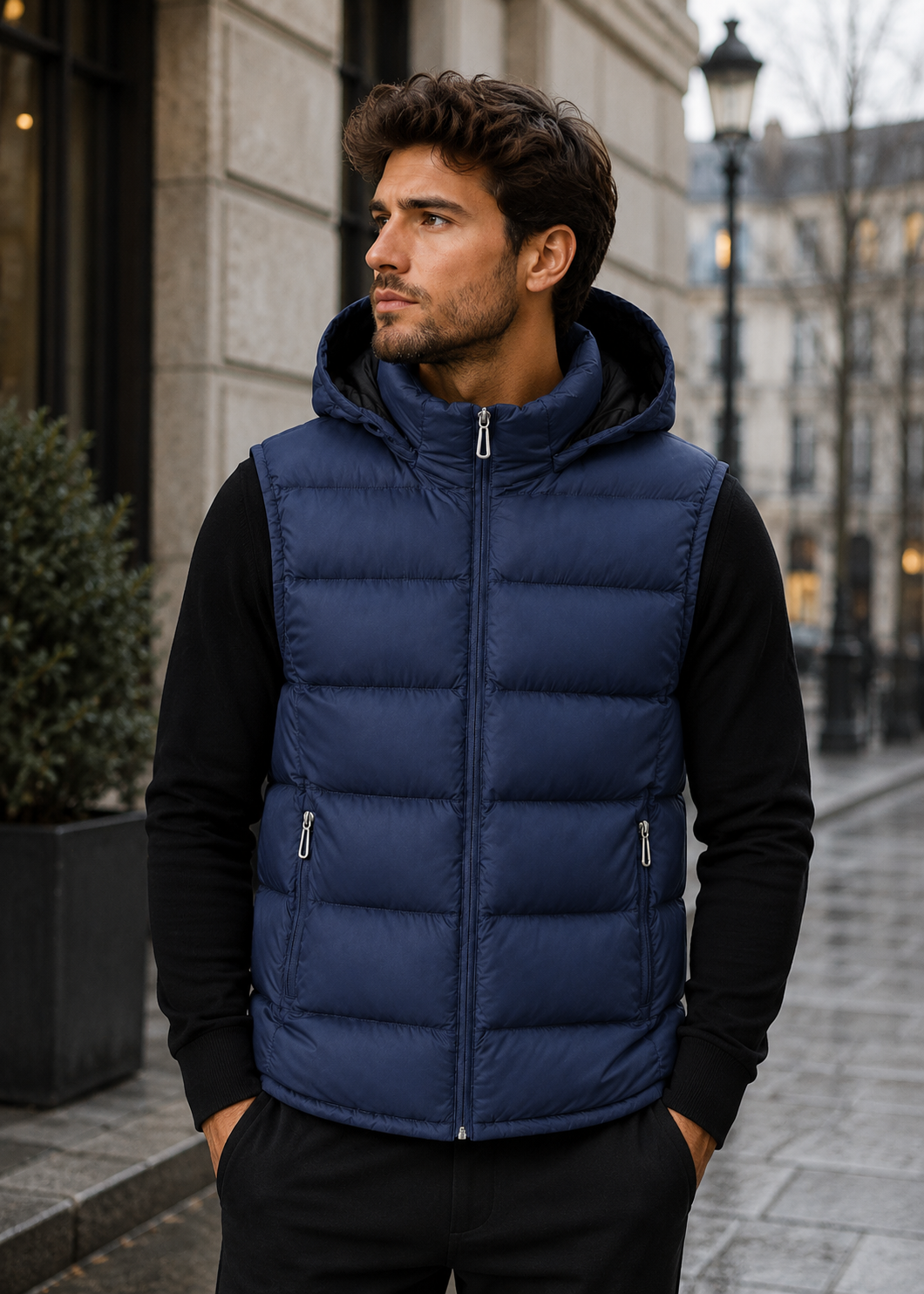 Men's Padded Bodywarmer Vest | Quilted Gilet | Zip Front | Warm Insulated | Steven & Levon