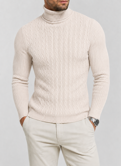Heidi Men's Turtleneck Sweater | Slim Fit Warm Winter Knit Pullover