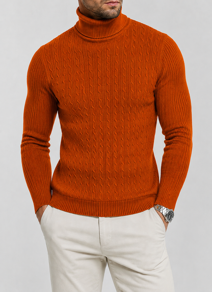 Heidi Men's Turtleneck Sweater | Slim Fit Warm Winter Knit Pullover