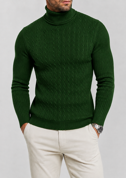 Heidi Men's Turtleneck Sweater | Slim Fit Warm Winter Knit Pullover