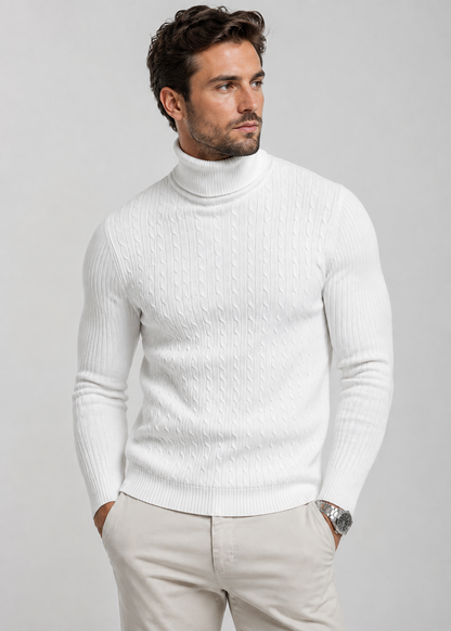 Heidi Men's Turtleneck Sweater | Slim Fit Warm Winter Knit Pullover