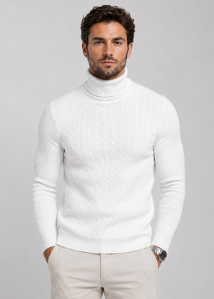 Heidi Men's Turtleneck Sweater | Slim Fit Warm Winter Knit Pullover