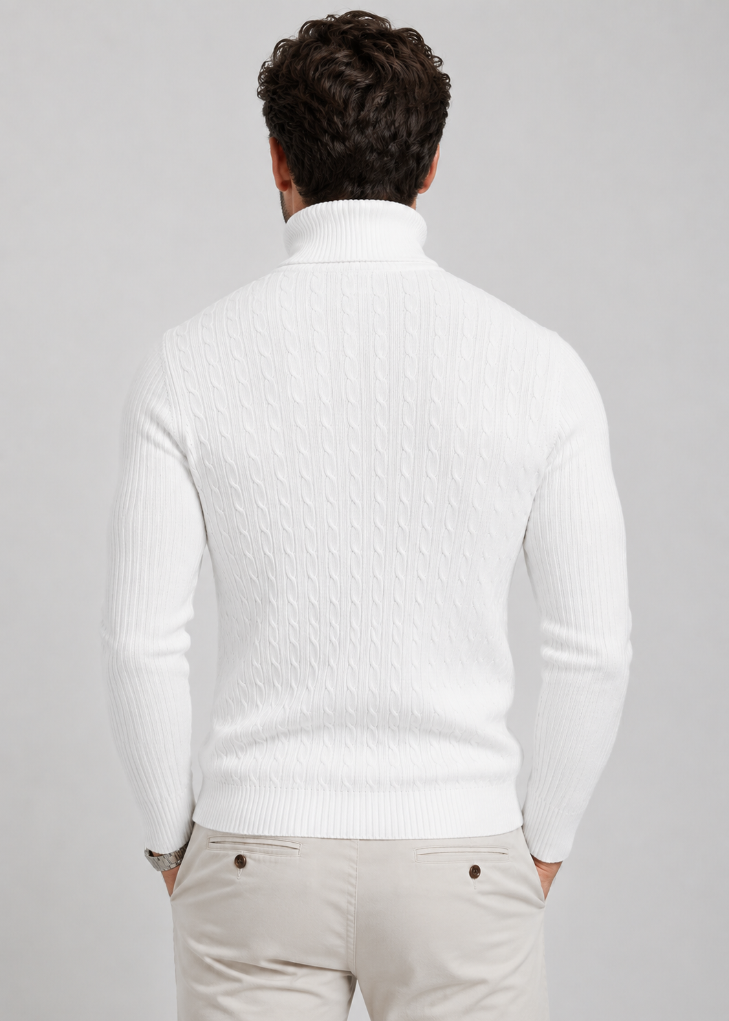 Heidi Men's Turtleneck Sweater | Slim Fit Warm Winter Knit Pullover