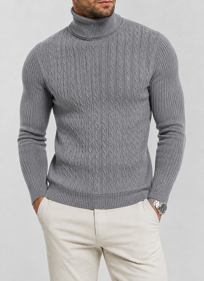 Heidi Men's Turtleneck Sweater | Slim Fit Warm Winter Knit Pullover